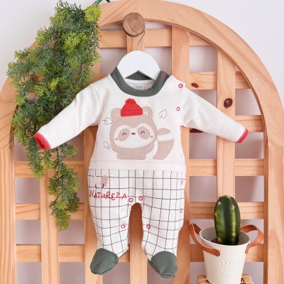  Macacão Trape Zape - Natureza - Off White e Verde Militar